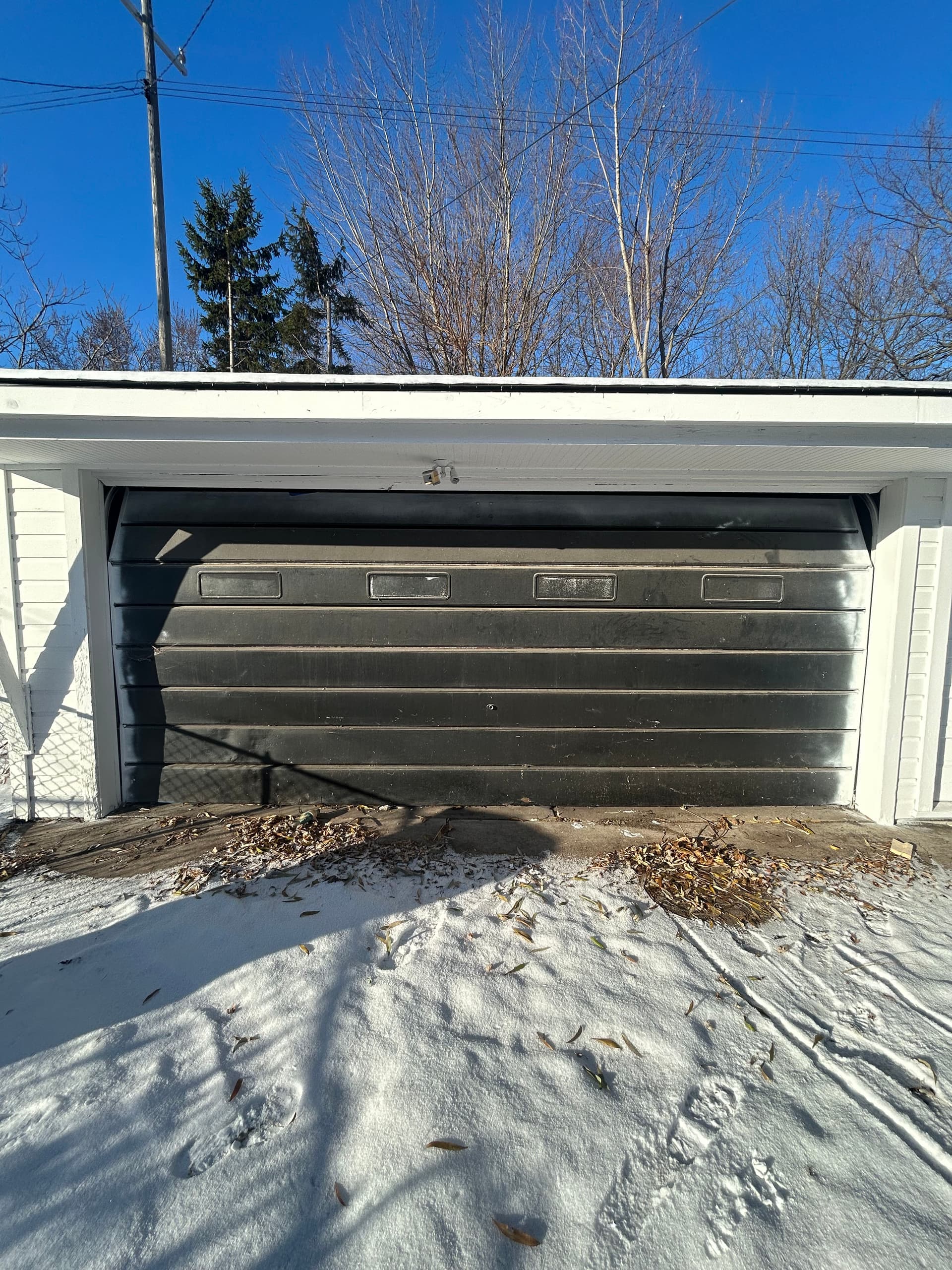 Gallery photos for Seamless Garage Door Replacement in Winter: Image #1
